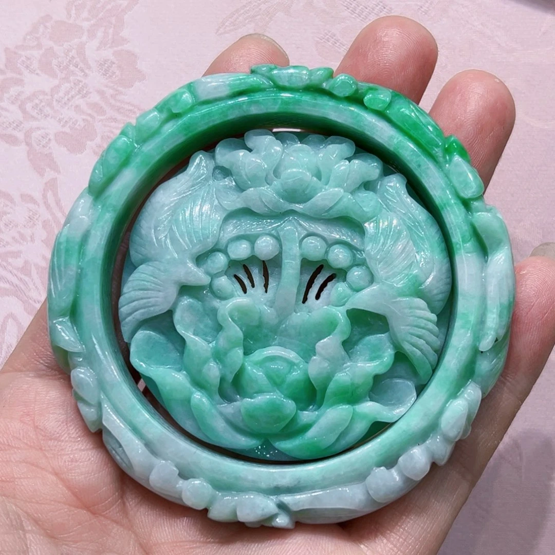 吊坠(赠链)合金翡翠代编织