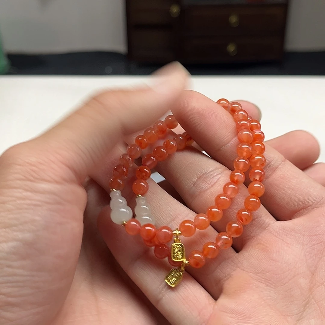 南红玛瑙手链未镶嵌