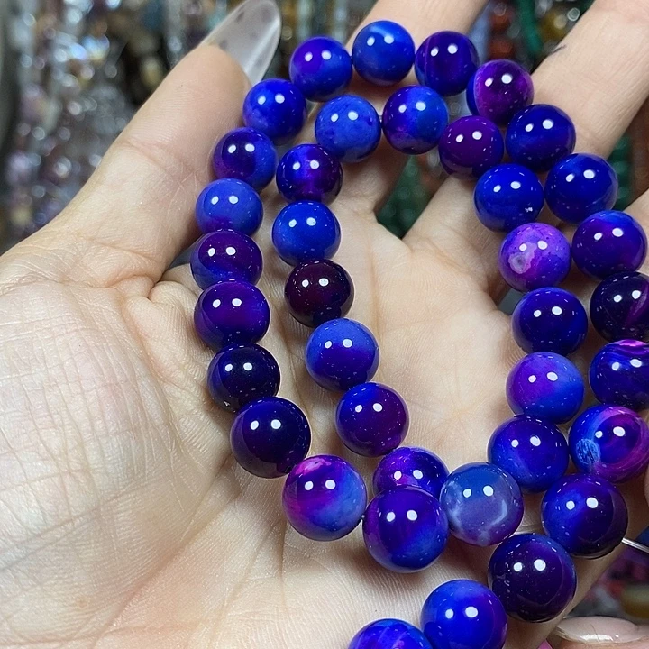 玛瑙/玉髓未镶嵌珠宝半成品地球玛瑙卡10mm