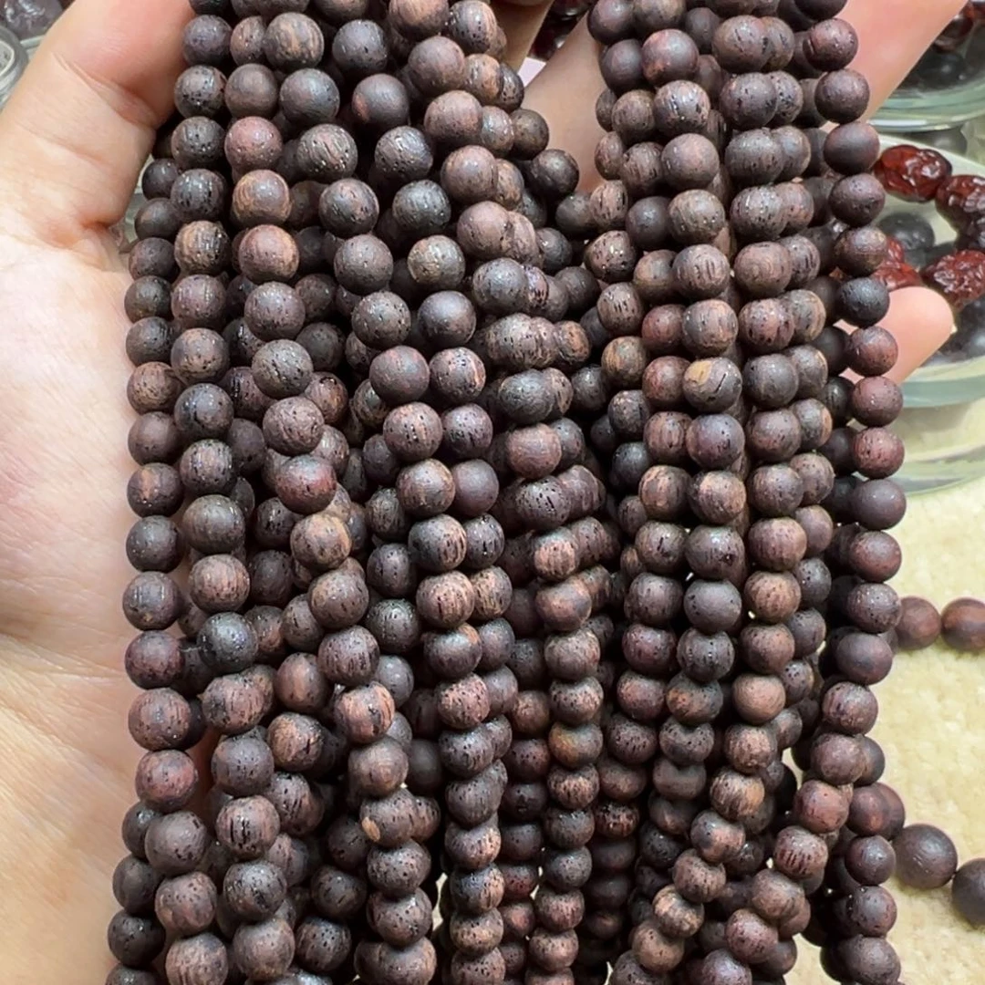 降真香手串/手链缅甸小叶降真香0.6/108颗红黑油结晶