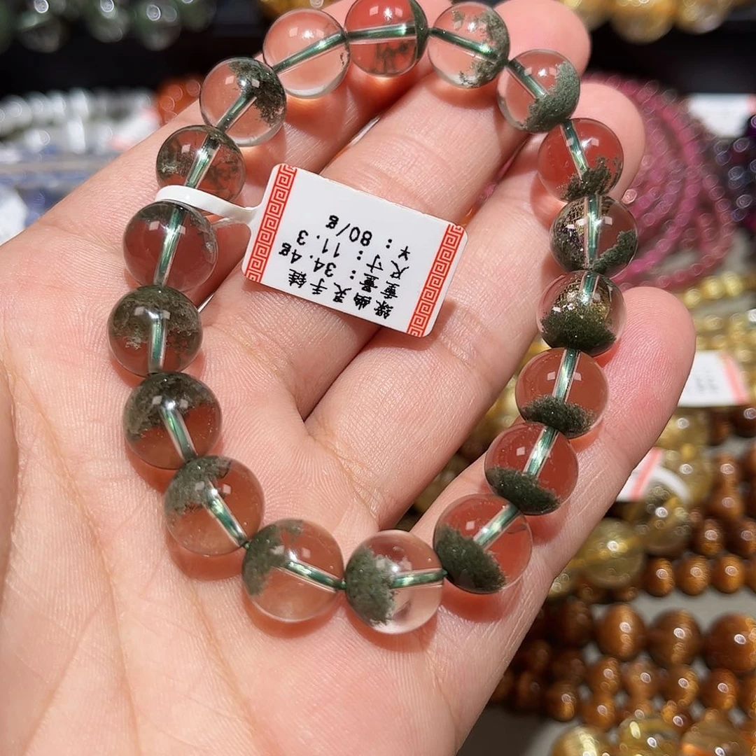 水晶手链未镶嵌绿幽灵聚宝盆