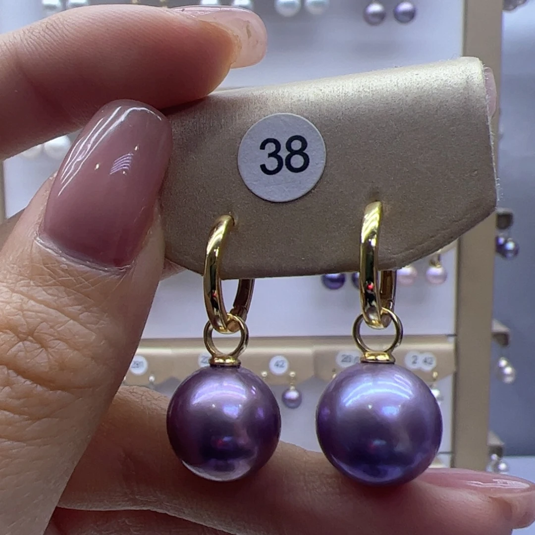 淡水珍珠耳饰银S925镶嵌