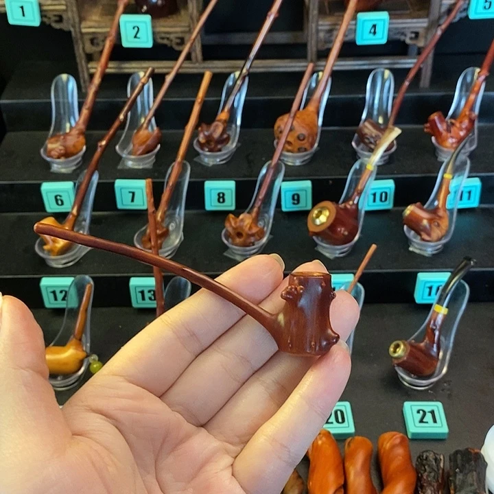 黄***电大叶紫檀（黑酸枝木类）檬子木烟斗