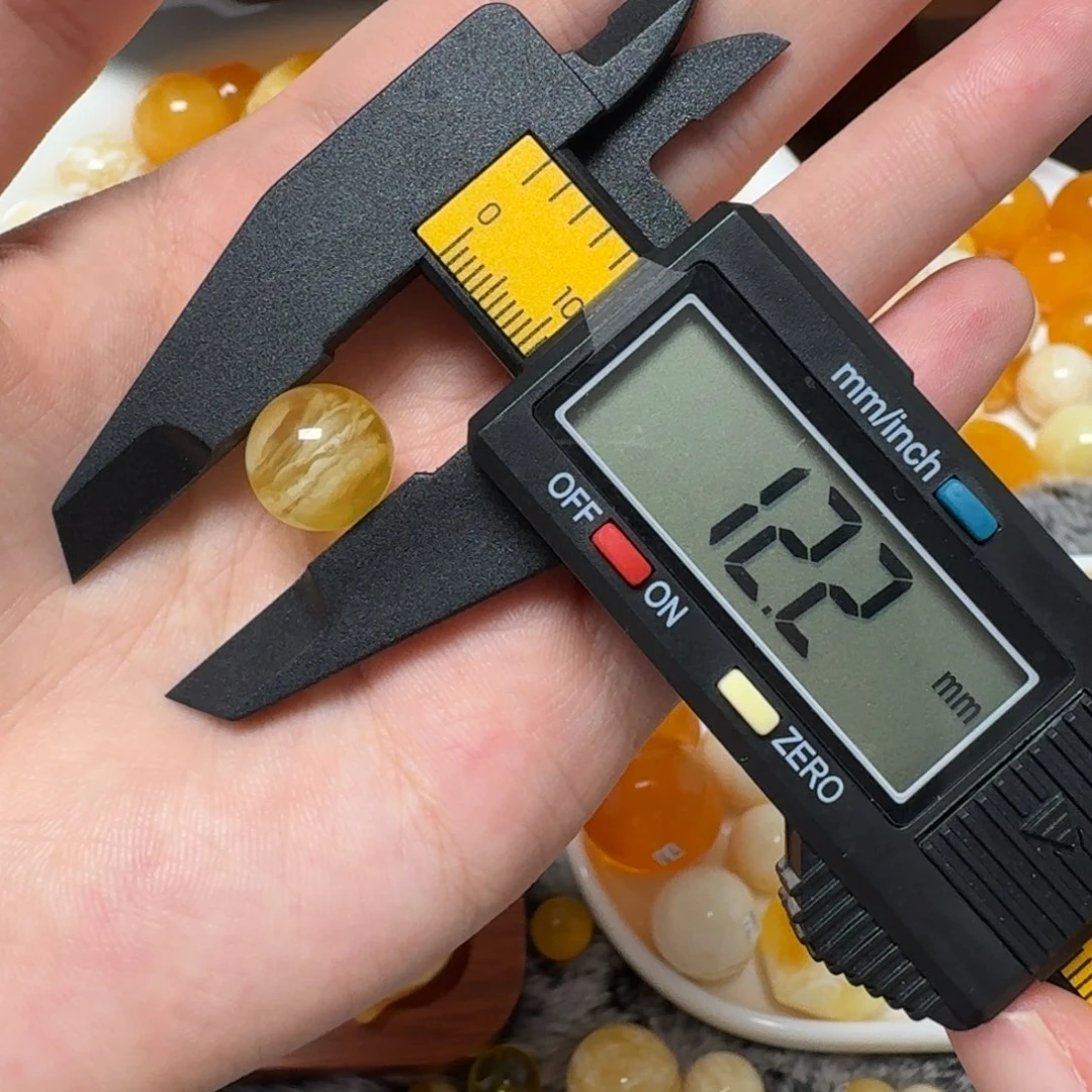 琥珀未镶嵌裸石蜜蜡圆珠