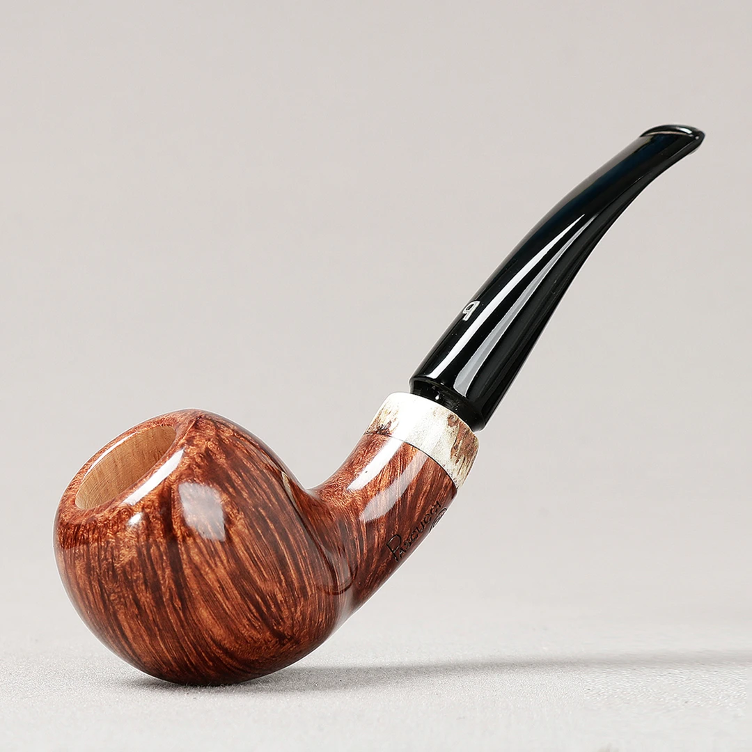意大利帕斯酷奇  光面苹果微弯 3毫米 手工石楠木烟斗