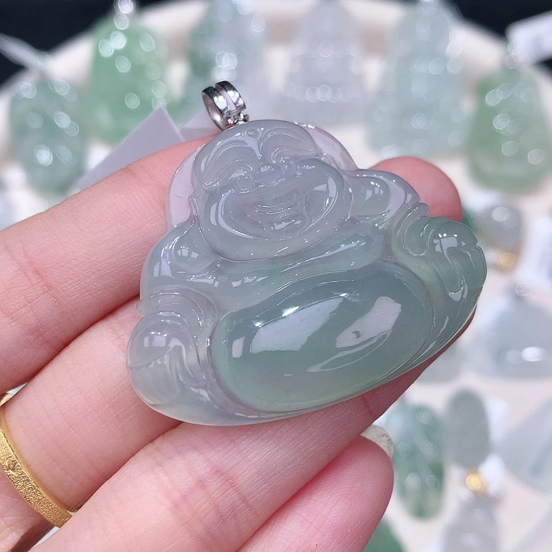 颈饰18K金镶嵌翡翠32.6-40.9-6.7