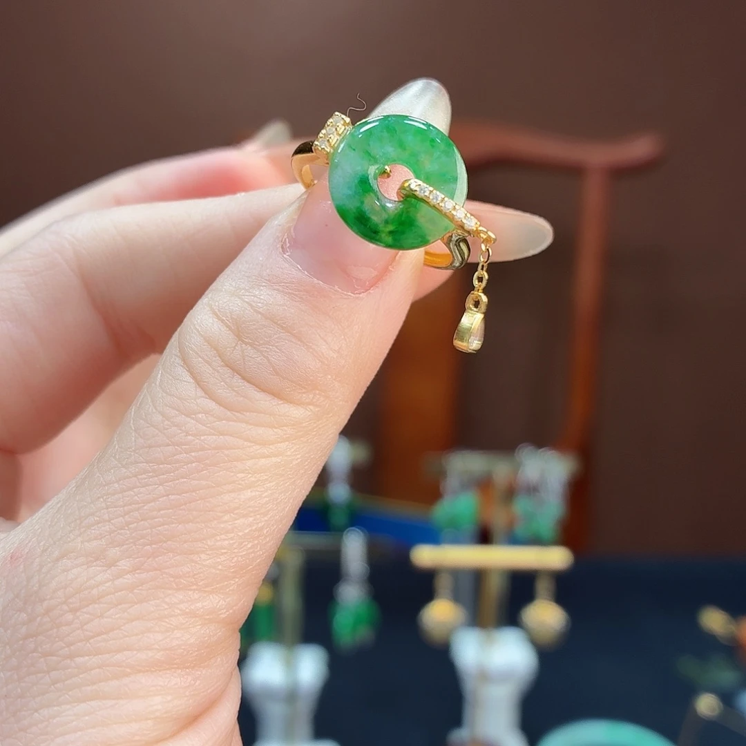 翡翠银S925镶嵌戒指