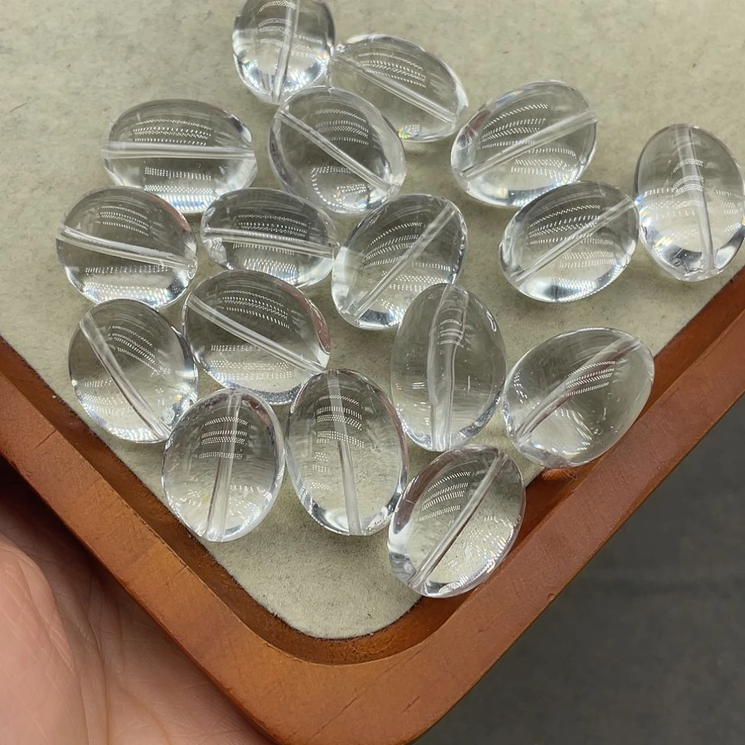 玛瑙/玉髓珠宝半成品未镶嵌微微瑕白水晶蛋单颗三起出售