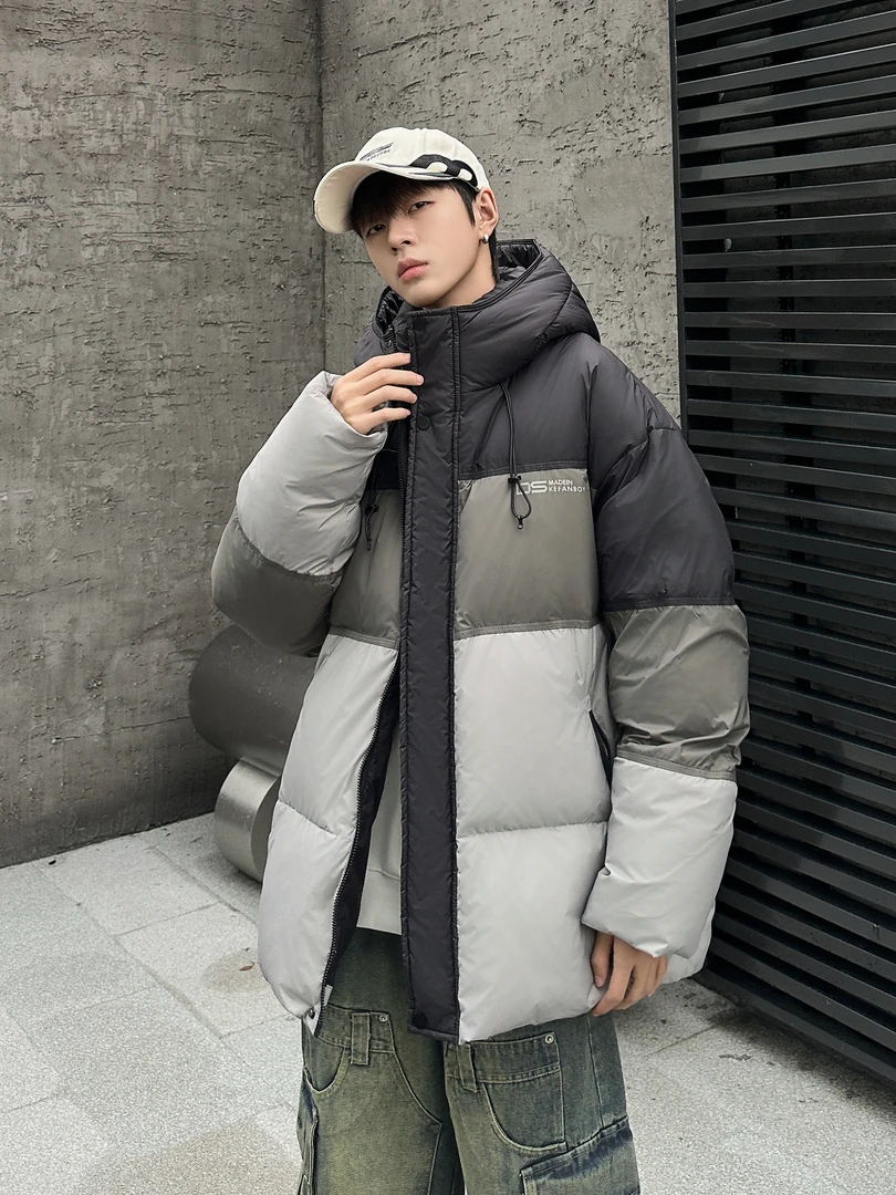 可凡少年青少年羽绒服90白鸭绒保暖帅气男生冬季加厚潮流宽松8896