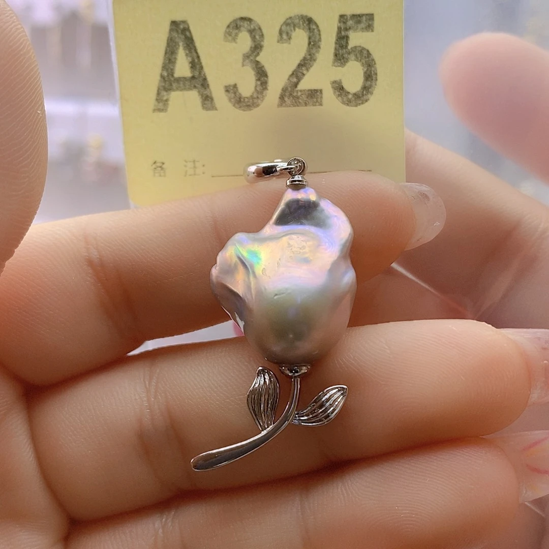 淡水珍珠颈饰银S925镶嵌