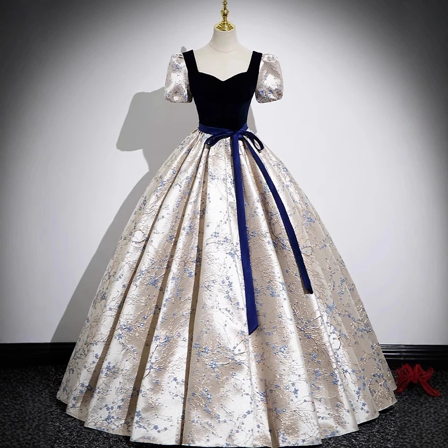 合唱演出服学生毕业钢琴艺考晚礼服生日派对蓬蓬裙宴会主持人礼服