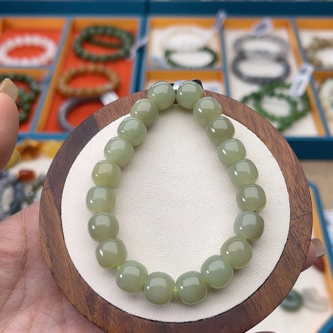 和田玉未镶嵌手串Z41卡9×10