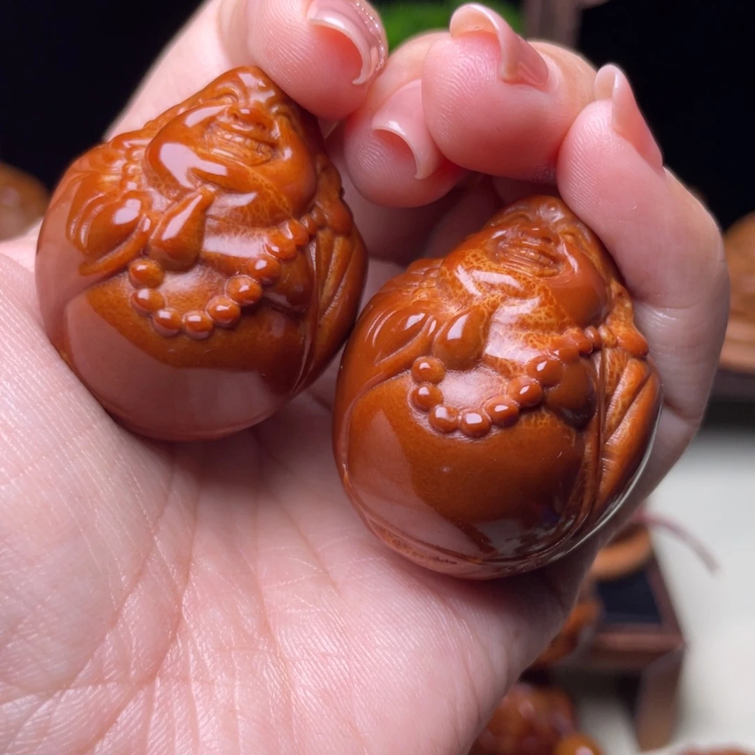 吊坠橄榄核弥勒手球3.5