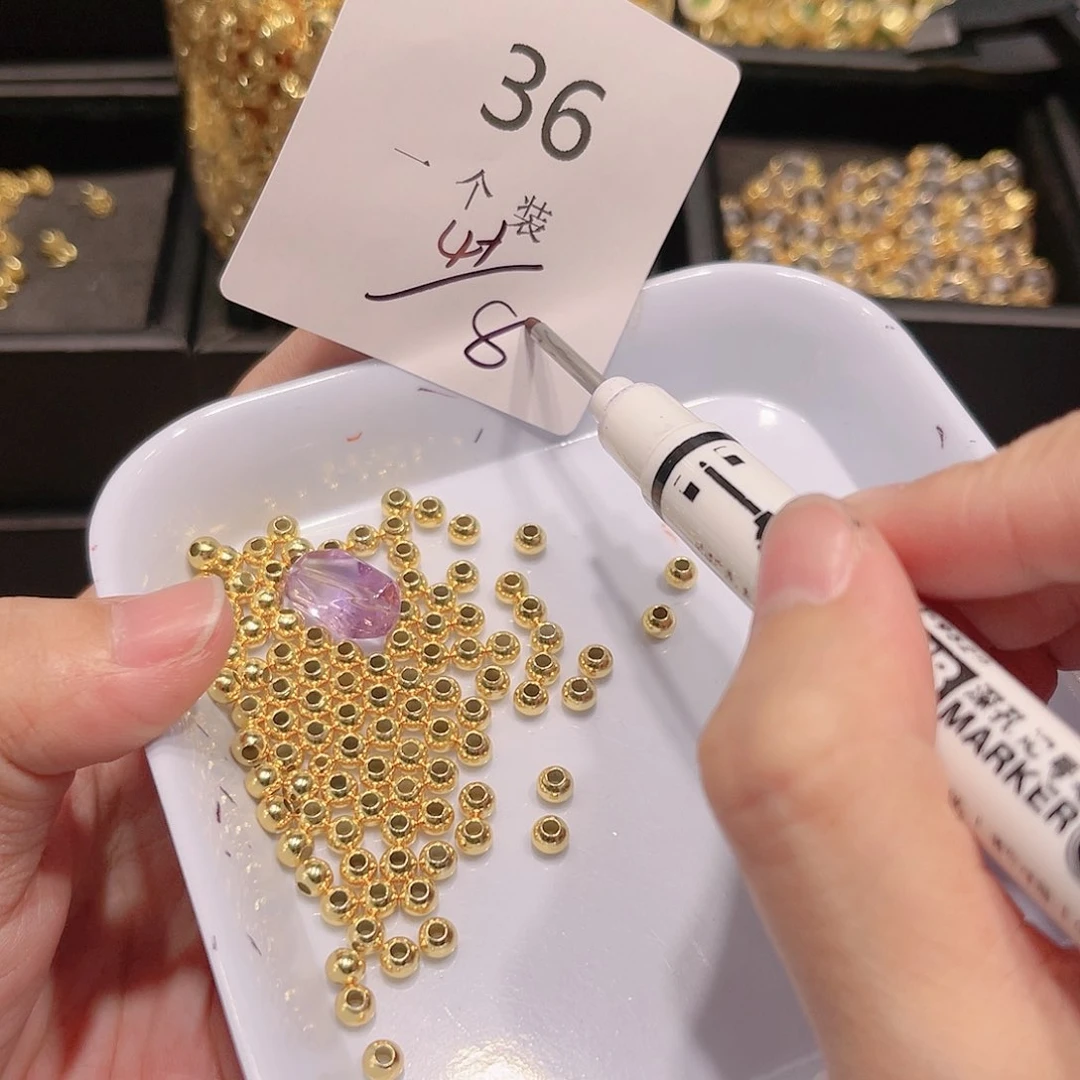 紫晶珠宝半成品银S925镀金镶嵌36