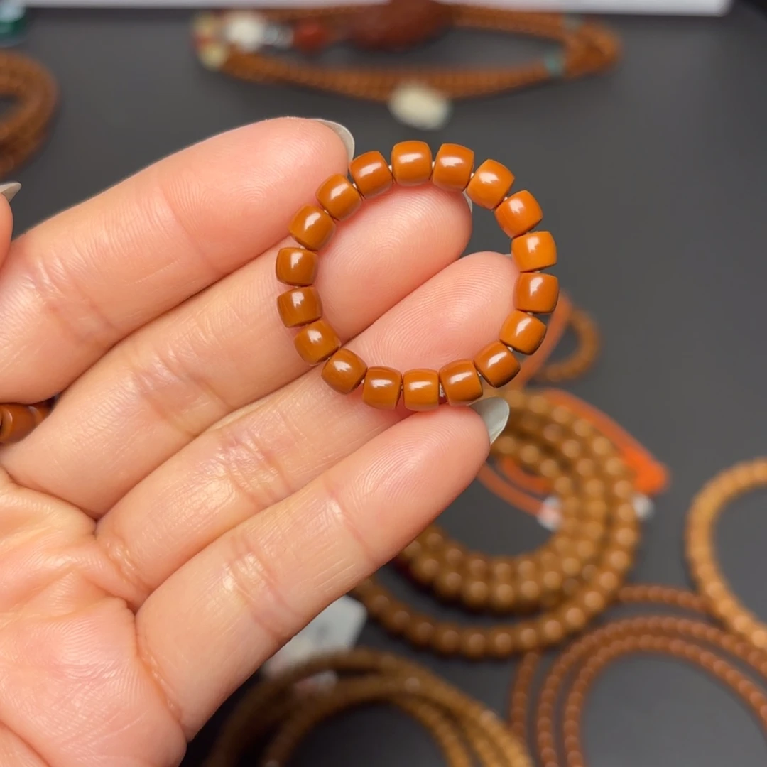 橄榄核手串5.0mm橄榄核尖直切戒圈