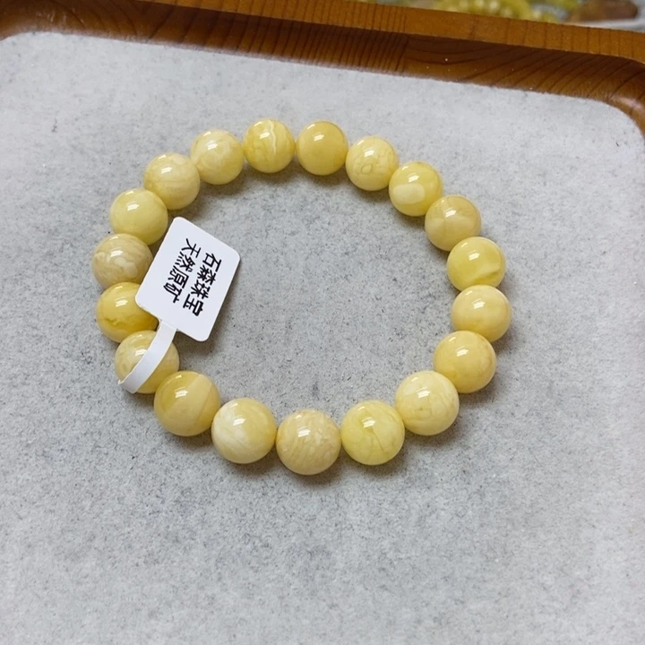 蜜蜡未镶嵌裸石手串