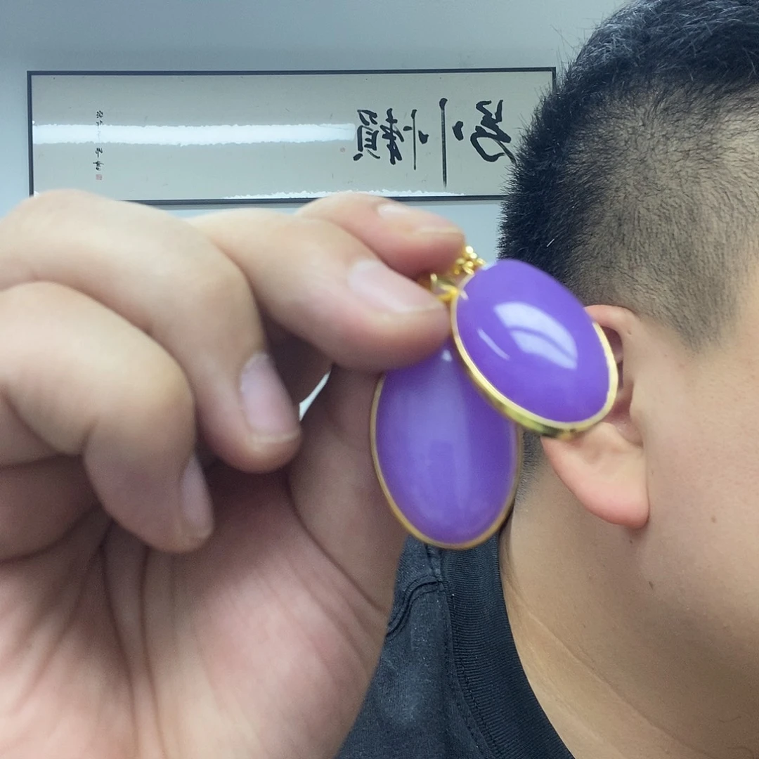 翡翠14K金镶嵌颈饰218蛋面