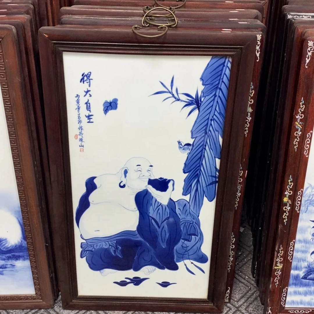 瓷90*52*1景德镇瓷板画柴窑烧制