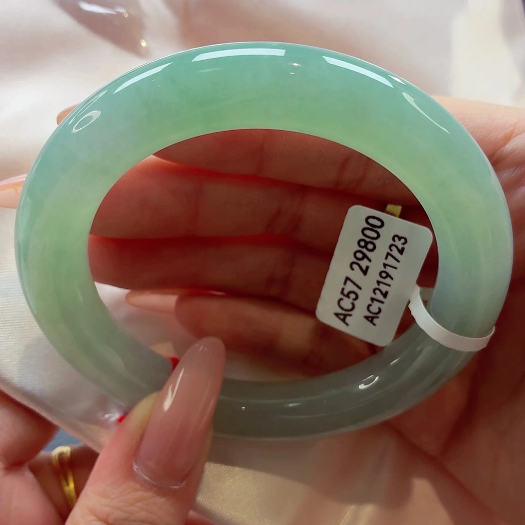 翡翠未镶嵌手镯（圆镯）22（34号）