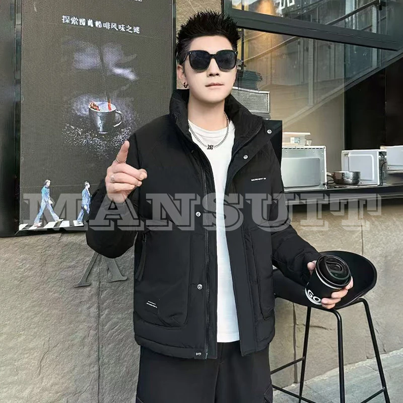 冬季滑雪保暖锁温潮流帅气百搭时尚休闲短男士棉外套8811