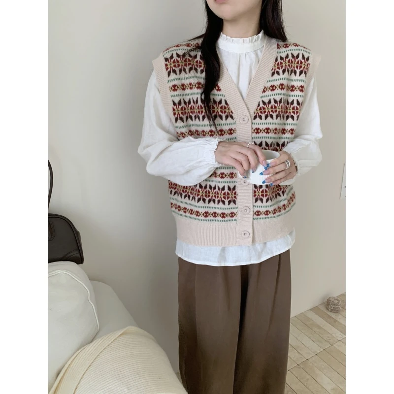 2025新款秋冬款马甲休闲保暖带扣时尚女装 96317