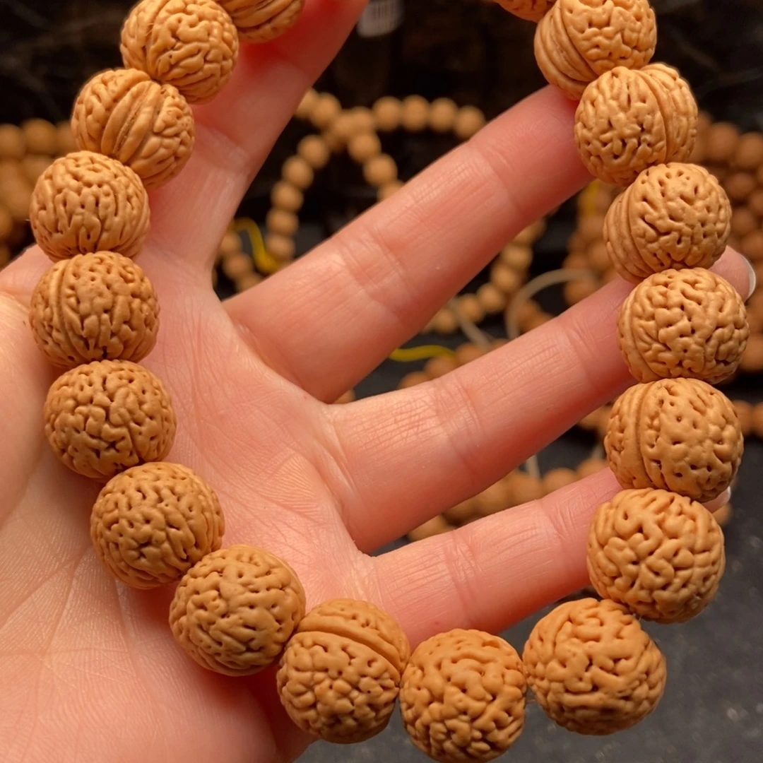 桃核手串金刚纹16尺原皮原色