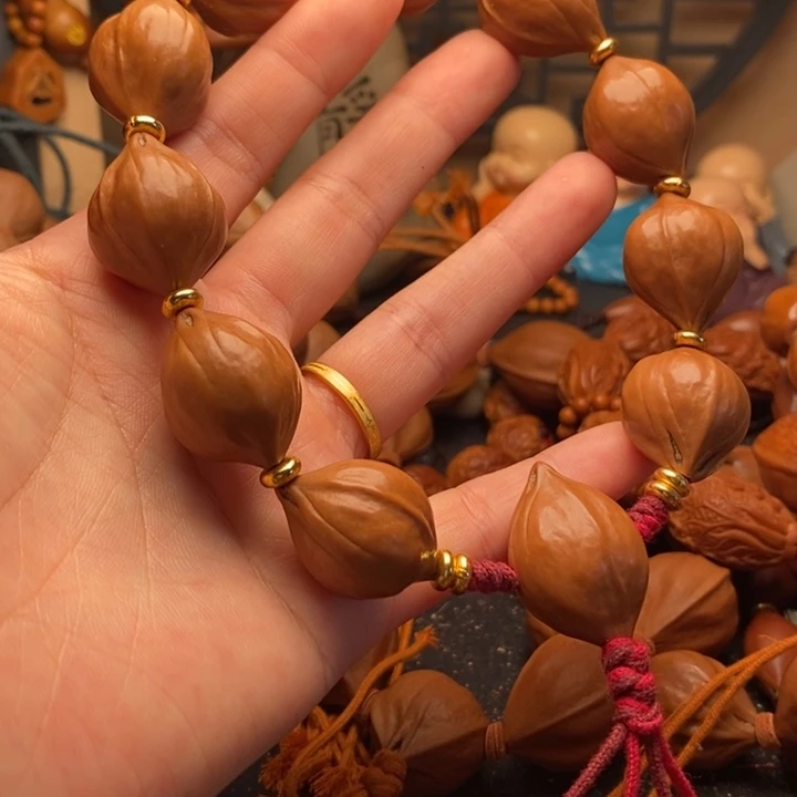 橄榄核手串/手链1.9蒜头红绳