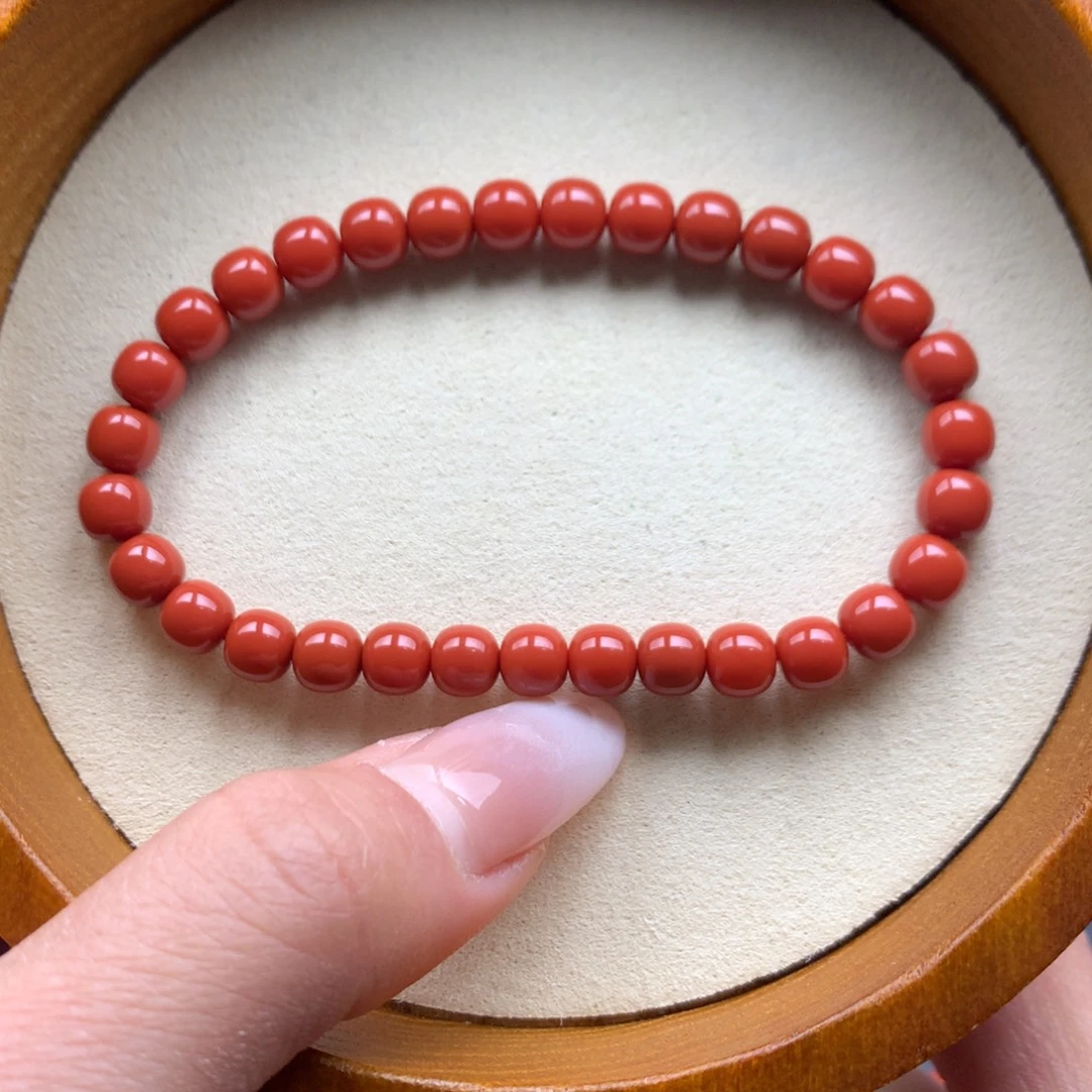 南红玛瑙未镶嵌保山天然原矿南红6mm+手串