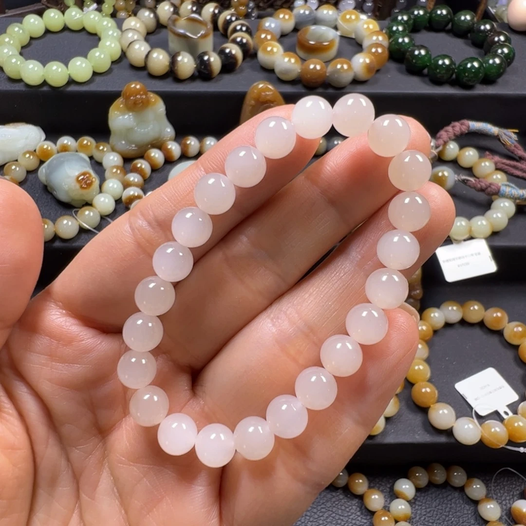 和田玉未镶嵌手链卡8