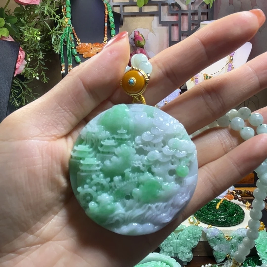 翡翠未镶嵌颈饰天然翡翠