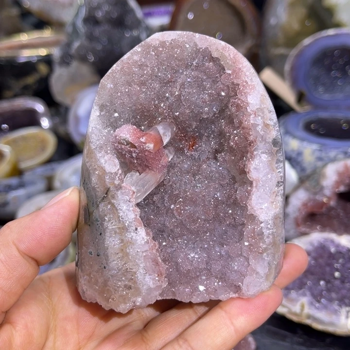 水晶珠宝半成品未镶嵌奇石簇