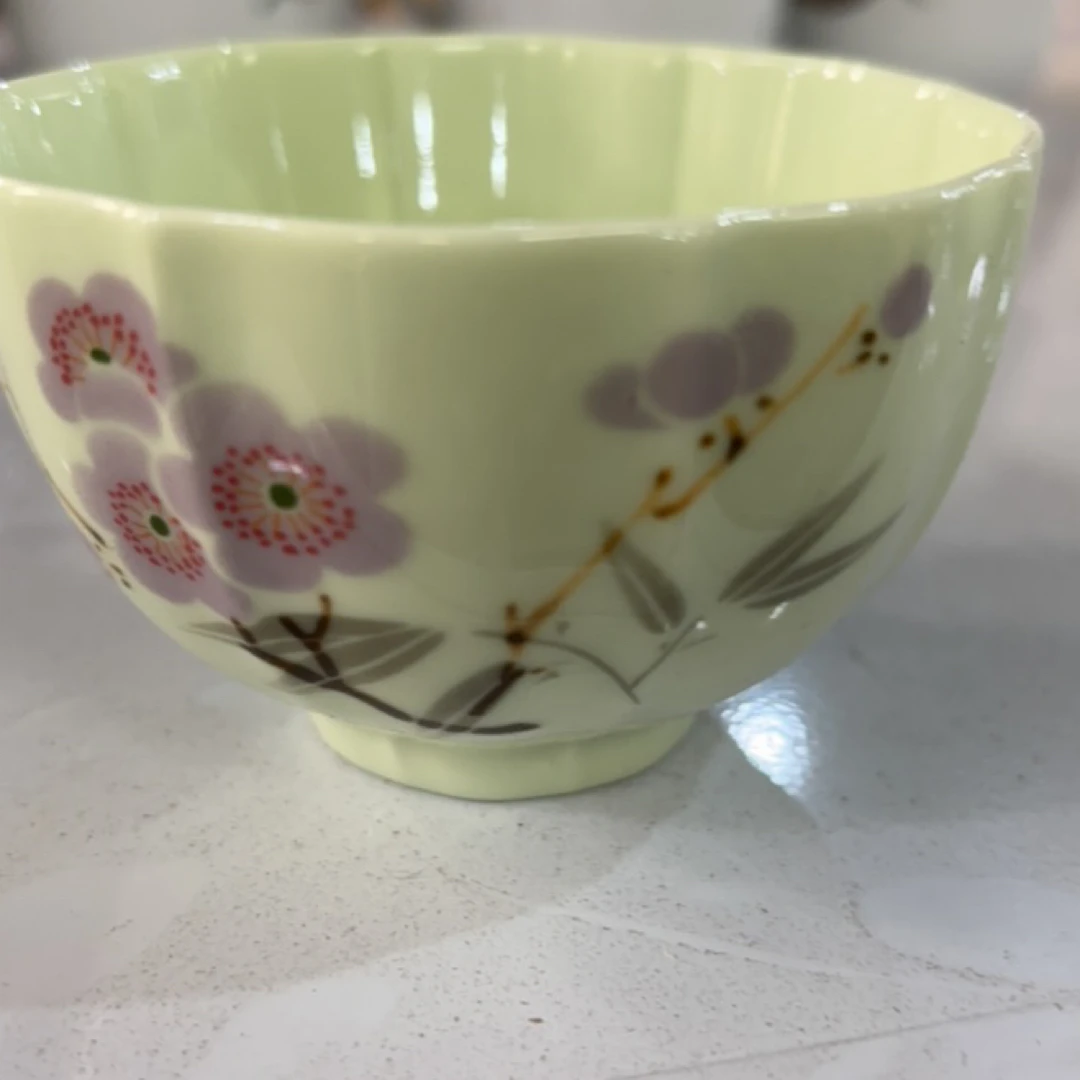 景德镇翠竹紫梅茶碗绿xixi飞机标