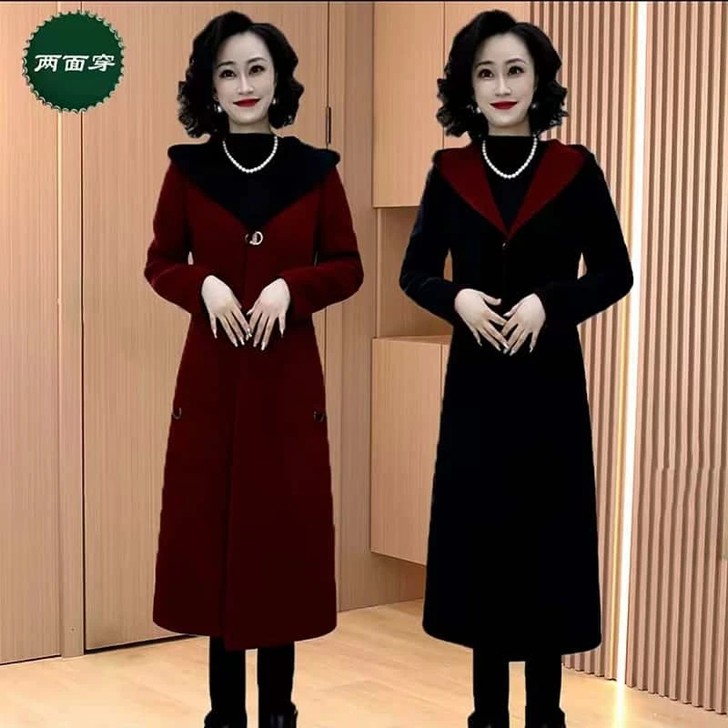 B710【风衣】2025冬季新款时尚高端洋气优雅双面可穿收腰风衣外套