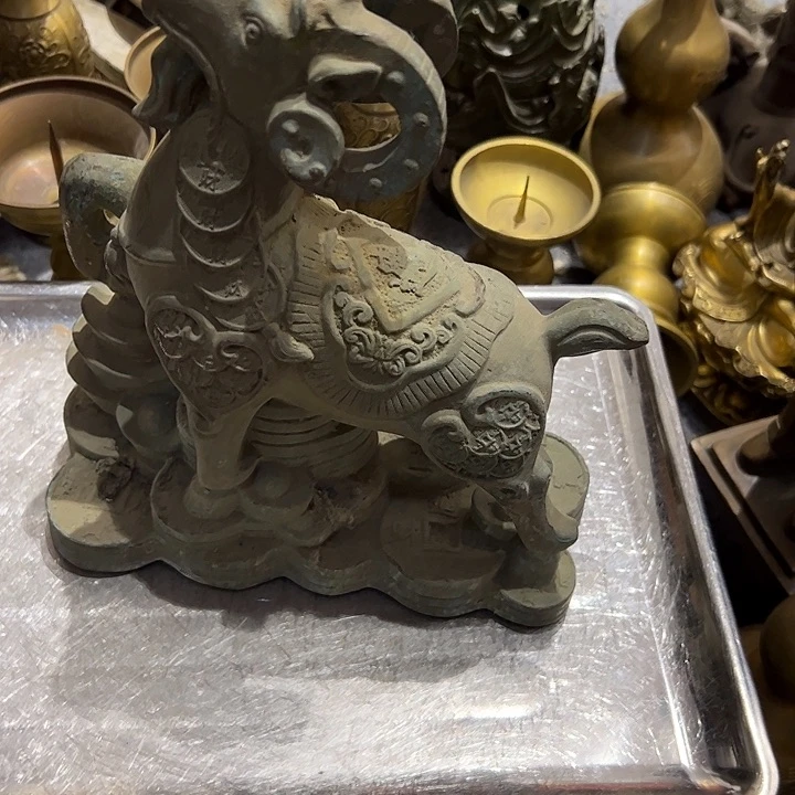 祝*！微瑕疵黄铜摆件工艺品