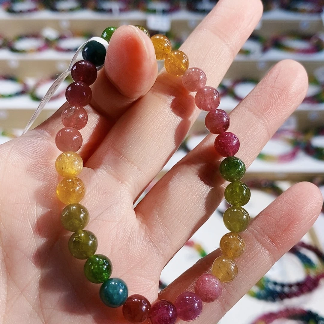 碧玺手链未镶嵌G2337素圈颜色微差