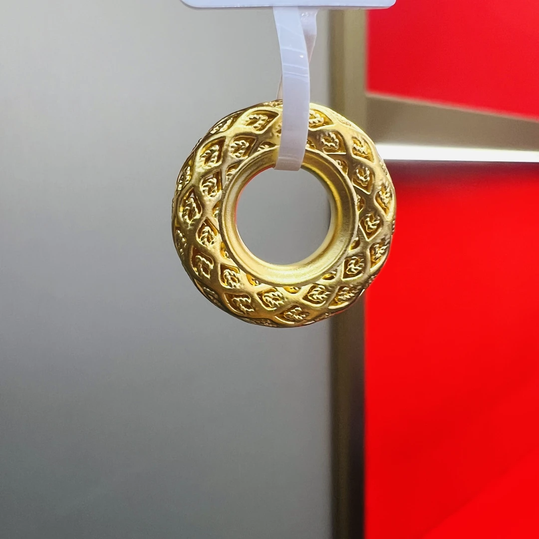 【莹莹专享】足金999 花丝平安扣 ZP  0.81  纳金添福