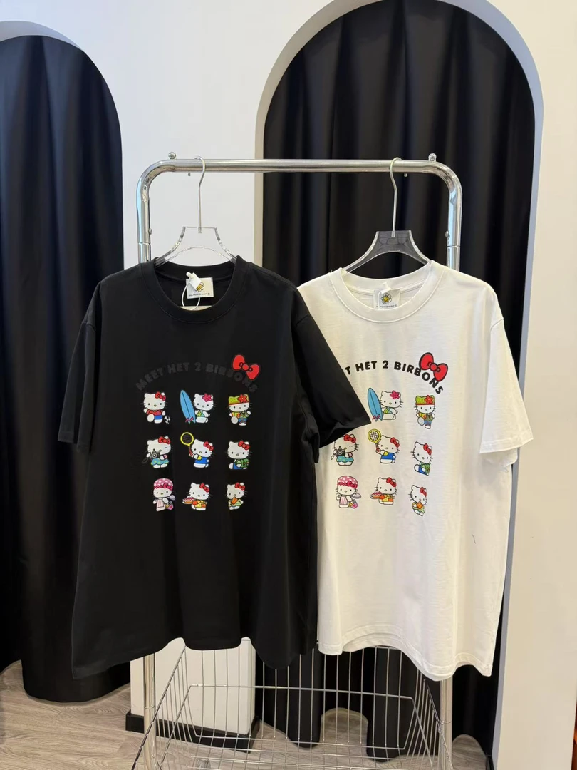 2025春季太阳花MC8011卡通KT刺绣半袖T恤