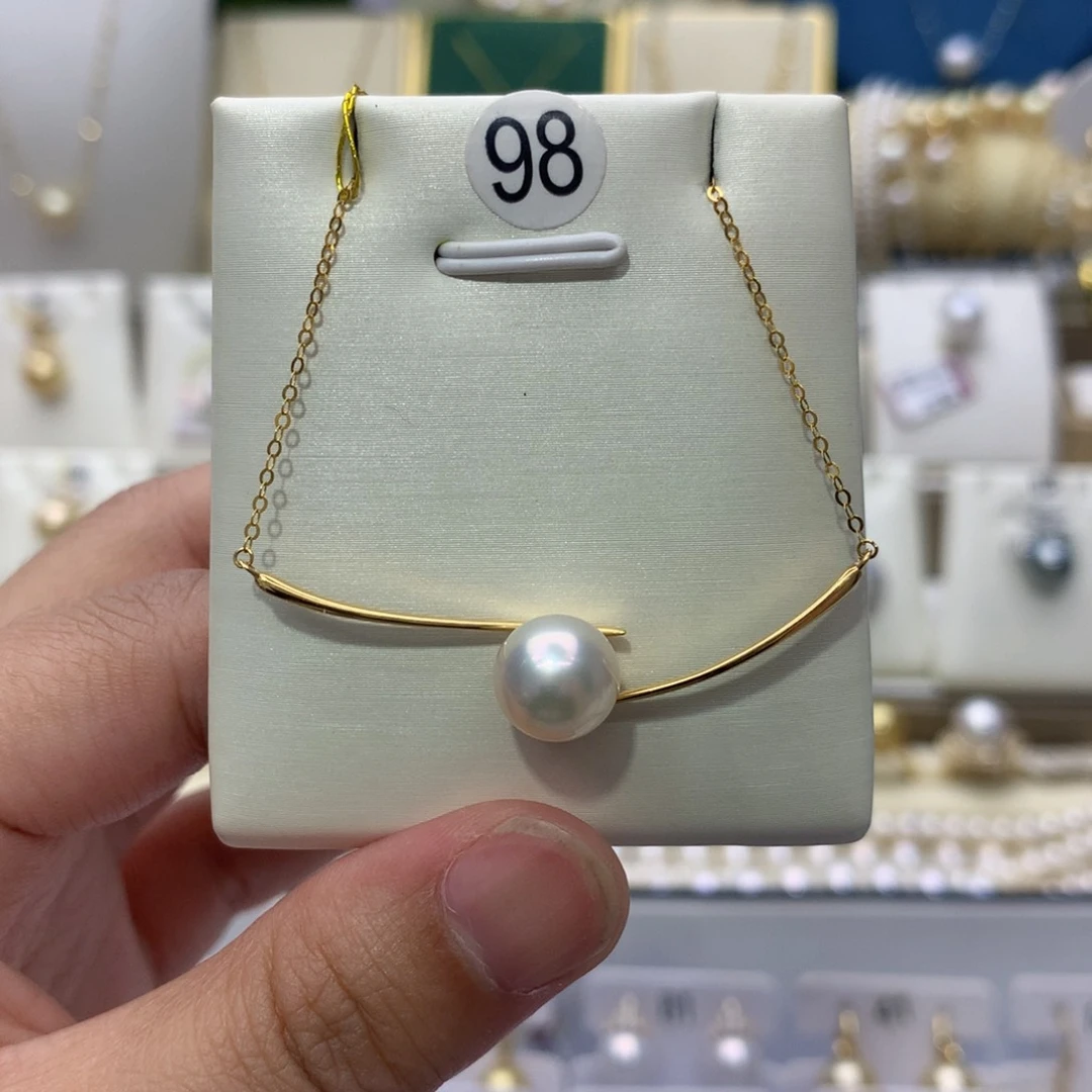 海水珍珠18K金镶嵌项链