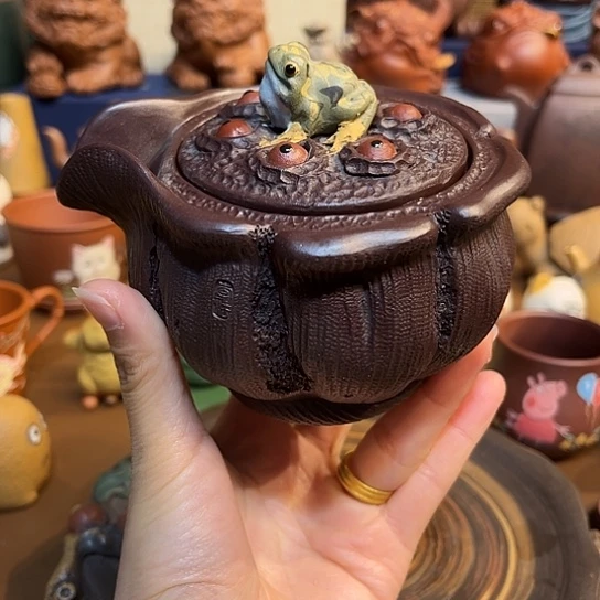紫砂茶杯紫砂手抓壶