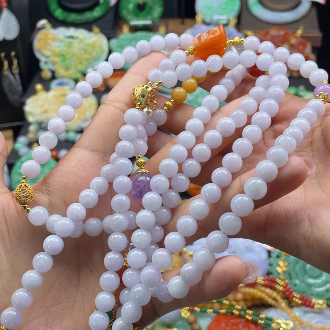 翡翠未镶嵌颈饰代编织