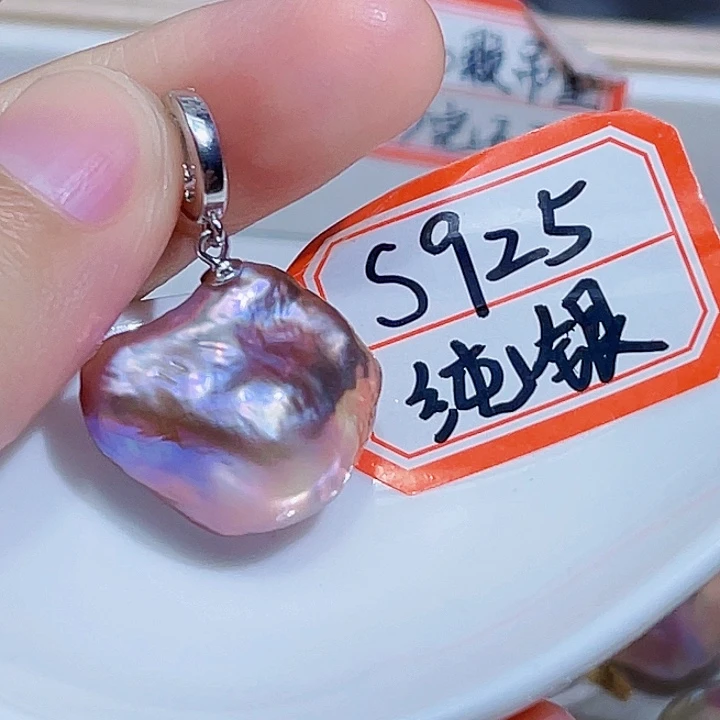 淡水珍珠银S925镶嵌颈饰