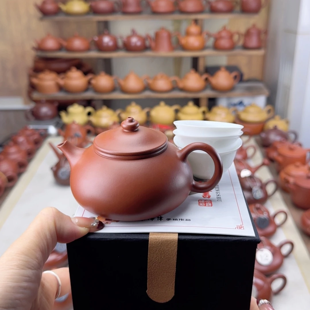 紫砂茶壶非寒江手拉壶