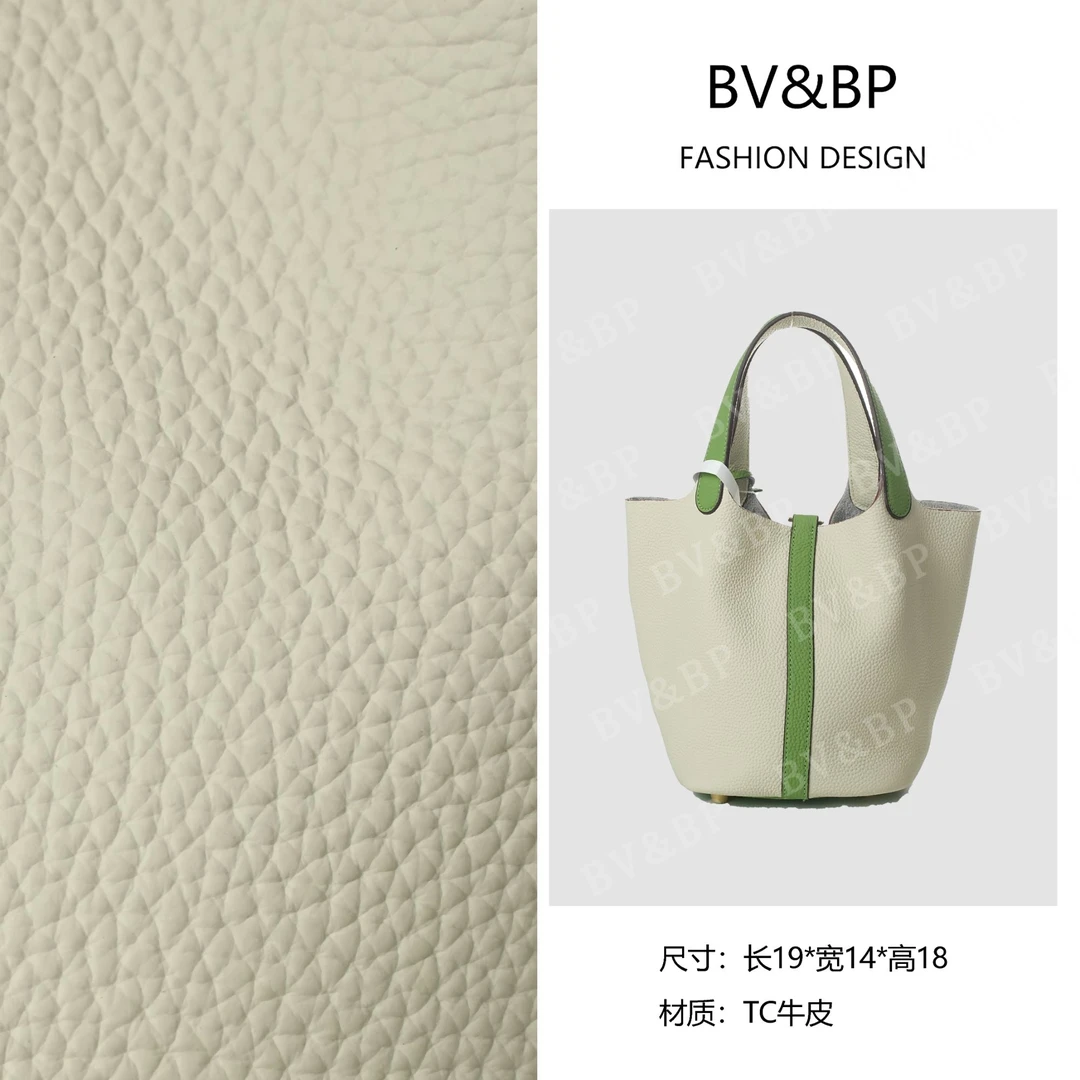 VENEAK手拎包纯色水桶包卡位做旧荔枝纹小众复古6671