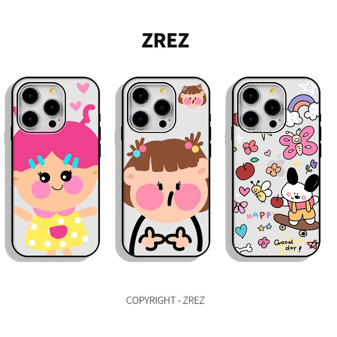 ZREZ 原创 [ 戳戳女孩 ] 适用苹果iPhone16ProMax防摔磁吸手机壳