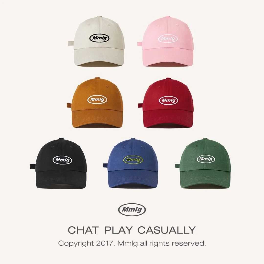 Mmlg25年新版经典logo款撞色大头围刺绣鸭舌帽帽子EQP004A