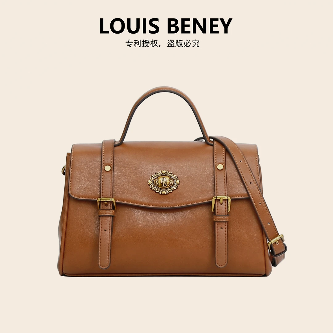 品牌2025新款简约通勤风大容量手提包LB-08197
