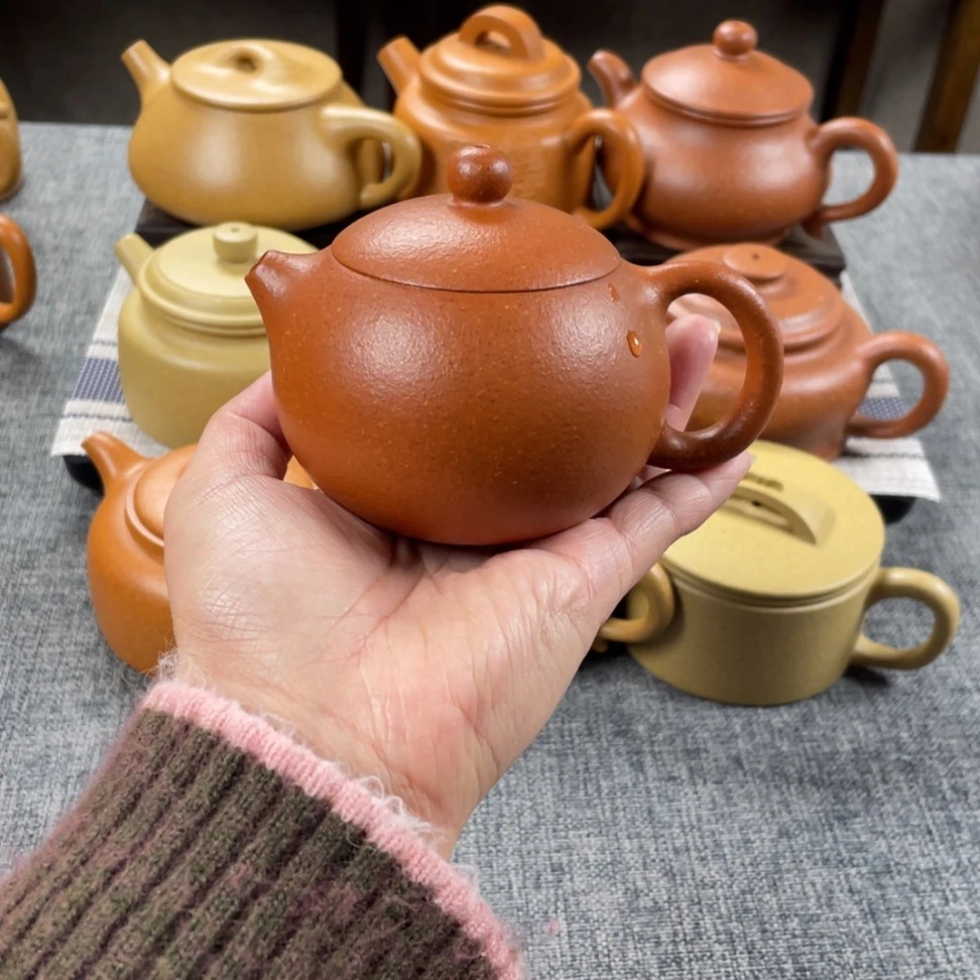 茶壶紫砂红降坡西施全手30目180