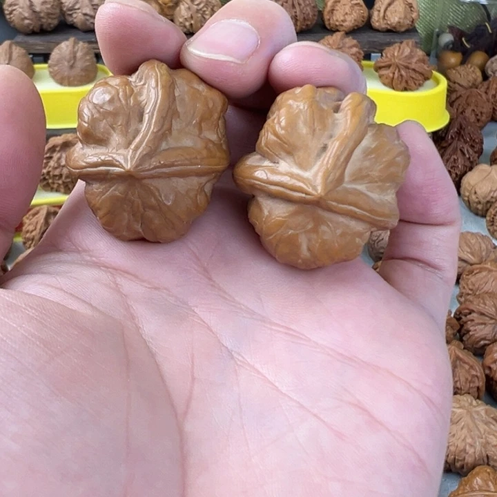 文玩核桃吊坠33尺全品无修古蝉三棱 粗棱子