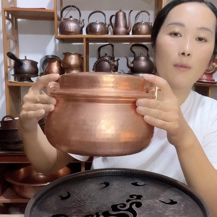 逸****金属紫铜纯铜锅1720克铜锅