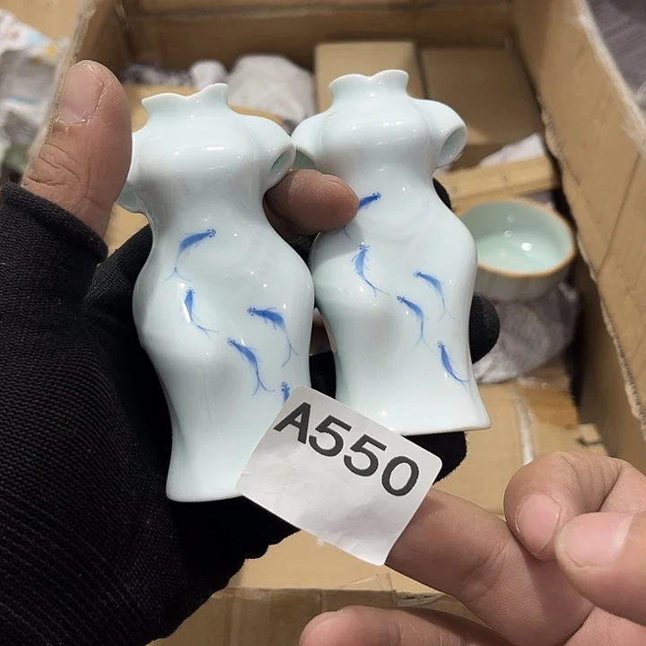 天***发瓷片茶摆件工艺品摆件666